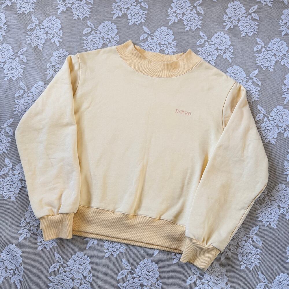 Parke Yellow Mockneck Sweatshirt Size S/M